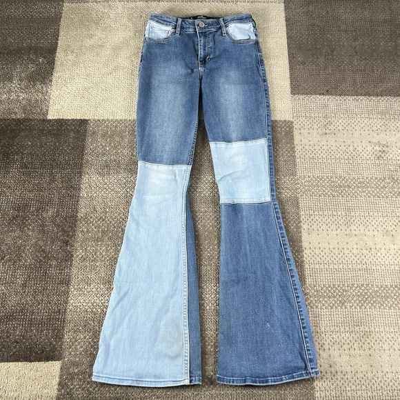 Hollister Denim - Hollister Jeans Women 3L (26X34)‎ Blue Two Toned Curvy High Rise Vintage Flare